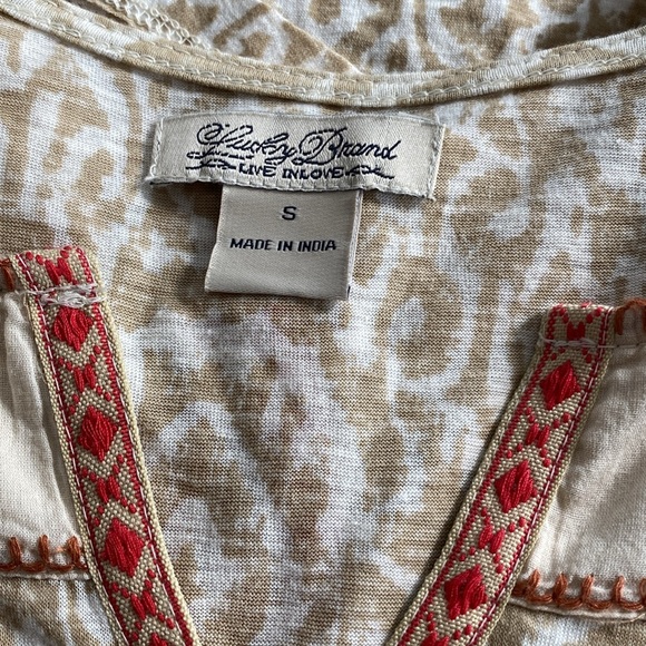 Lucky brand ladies tunic made with love in India. Size small. - Picture 3 of 6